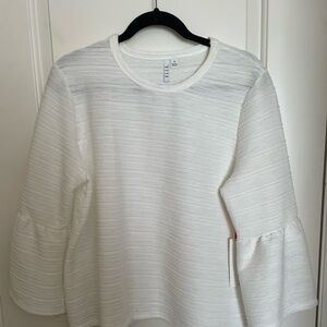 NWT Elle White Textured Blouse